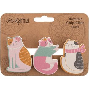 Karma Magnetic Shaped Chip Clips - Bag Clips - Potato Chip Bag Clips - Colorful and Fun Bag Clips for Food and Storage - One Size, Bee