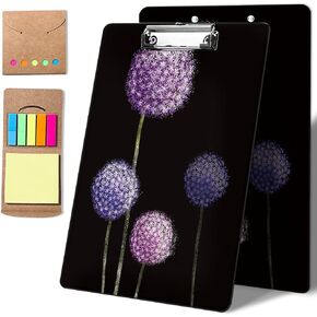 Decorative Plastic Clipboard 9" x 12.5", A4 Letter Size Cute Writing Clip Boards for Nurses Students Women and Office, Low-Profile Clip with Retractable Hanging Hole - Bible Quote Philippians 4:13