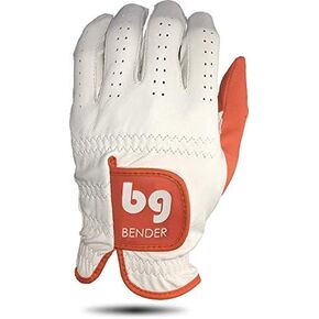 BG Bender Golf Glove | Wear On Left | (Orange, Mens Large)