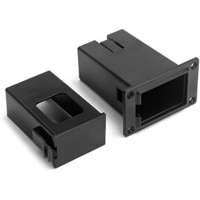 Black Guitar Pickup Battery Box Battery Guitar Case Acoustic Guitar Pickup Parts, Pickup Shell Cover Installed on Guitar Bass with 9V Battery Box, Case Holder Replacement for EQ 7545R Bass Accessories