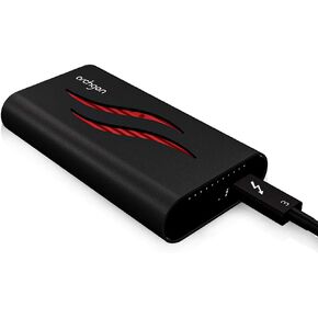 1920GB Thunderbolt 3 Certified Aluminum External SSD Portable M.2 PCIe NVMe Solid State Drive with Dual Layer Heatsink Max. Speed up to Read 3400MB/s Model X92 (1920GB, Black)