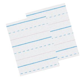 Zaner-Bloser™ Sulphite Handwriting Paper, Dotted Midline, Grade 2, 1/2" x 1/4" x 1/4" Ruled Long, 10-1/2" x 8", 500 Sheets Per Pack, 2 Packs