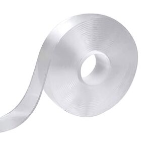 Double Sided Adhesive Heavy Duty (16.5ft/5m), Multi-Function Wall Tape Removable Installation Tape, Reusable Strong Adhesive Clear Tape Gel Poster Carpet Tape for Sticking Items, Home