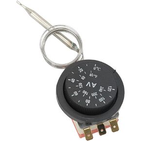 Electric Fan Thermostat Switch 10PCS 0‑120°C Adjustable Electric Fan Thermostat Switch AC 250V for Automotive Cars Trucks RVs