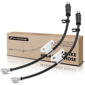 A-Premium Front Driver and Passenger Brake Hydraulic Hose Compatible with Ford and Lincoln Models - Expedition 2007-2014, Navigator 2007-2014, 5.4L - Replace# DL1Z2078C(Pack of 2)
