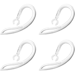 Ear Hooks, Flexible Ear Piece Clamp, Universal 0.24 Inches Clear Replacement Ear Loop Clips for Single Ear Bluetooth Heaset - Set of 4