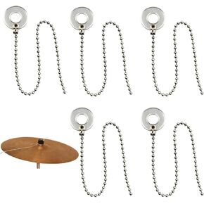 Cymbal Sizzler Chain Drum Set Stainless Steel Drum Cymbal Extension Chain Stainless Steel Cymbal Rattler Sizzler Extension Chain For Drum Jazz Set 5 Pack