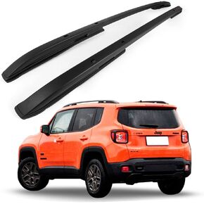 Roof Rack Side Rail for Jeep Renegade 2015-2023 Roof Rails Black Luggage Carries (Black)