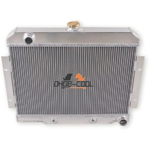 OHOB-COOL 4 Row High Performance Full Aluminum Radiator 1966-1979 67 68 69 78 Ford F100 F150 F250 F350 Bronco Custom Ranger Pickup Truck V8 (CU433)