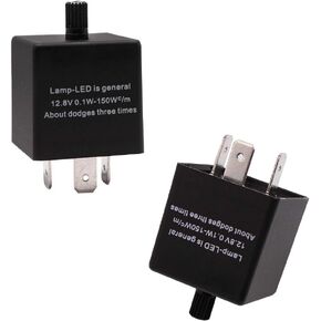 12V CF14 JL-02 3 Pin Adjustable Electronic LED Flasher Relay for Turn Signal Bulbs (1 PC)