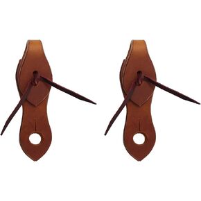 CHALLENGER Set of 2 Horse Western Harness Leather Slobber Straps w/Latigo Ties 975H2000
