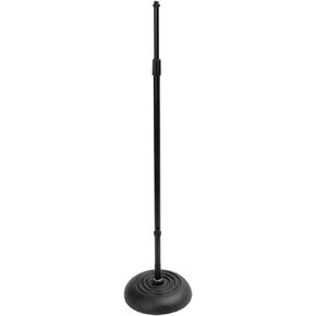 On-Stage MS7201QTR Quarter Turn Round Base Microphone Stand, Black