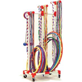 Champion Sports Durable Plastic Hoop Cart, 29 InchL X 19 InchW X 70 InchH