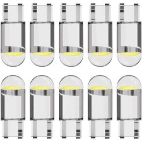 Car LED Bulb，194 LED Light Bulb White 6000K Pack of 10, 168 2825 W5W T10 Wedge COB Bulbs Error Free for Car Dome Map Door Courtesy License Plate