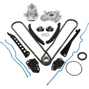 SCITOO Timing Chain Kit Oil Water Pump Cover Gasket 5L3Z-6268-A Fit for Ford Expedition/for F-150 / for F-250 Super Duty/for F-350 Super Duty, for Lincoln Mark LT, for Lincoln Navigator