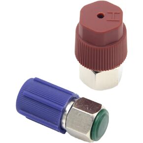 R12 to R134a Conversion Kit, R12 to R134a Retrofit Kit, R12 R22 to R134A High and Low Fitting Port 1/4" to 7/16" Conversion Adapter Air Conditioner