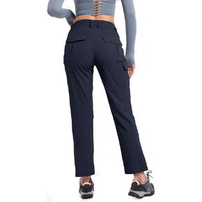 Women's Cargo Lightweight Hiking Pants Casual High Waisted Athletic Outdoor Travel Trousers with Pockets