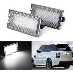 LED Number License Plate Light 18SMD 6500K Super White LED Lights with Canbus Error Free Assembly Replacement for Land Rover L319 L359 LR2 LR3 LR4 Range Rover Sport L320 (Pack of 2Pcs)