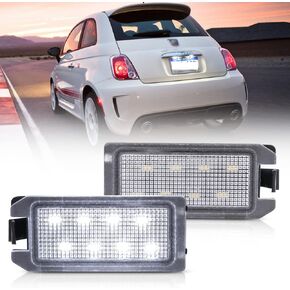 NSLUMO مجموعة مصابيح لوحة الترخيص LED لشركة فيات 500 2013-2019، استبدال OEM 6000K زينون أبيض 8-SMD مصباح علامة Led خالي من الأخطاء in Kuwait