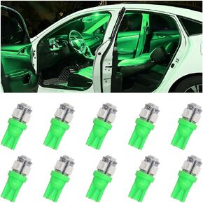 LED Light Bulb for Car, T10 LED Bulb 5SMD 5050 Chips, Replacement Bulbs for Auto Interior, Error Free Super Bright for Dome Map Door Courtesy License Plate Dashboard Lights