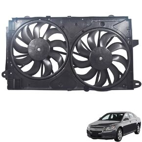 GM3115249 Radiator Condenser Cooling Fan Assembly Dual Radiator Fan Replacement for 2013 2014 2015 2016 2017 Malibu/Impala 20979495 12V Black