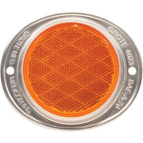 Grote 40233 Yellow Aluminum Two-Hole Mounting Reflector