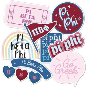 Pi Beta Phi Sticker Decal Laptop Water Bottle Car (Cute Sheet)