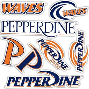Pepperdine University Sticker Waves Stickers Vinyl Decals Laptop Water Bottle Car Scrapbook T2 (Type 2)