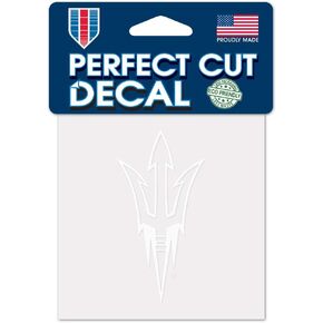WinCraft NCAA Arizona State Sun Devils 4x4 Perfect Cut White Decal, One Size, Team Color
