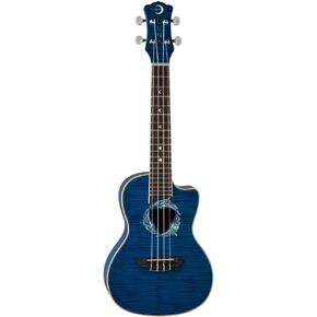 Luna Fauna Series Dolphin Quilted Maple Concert Ukulele