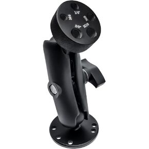 Aluminum Alloy Ball Mount Adapter Rear-View Clamp 60mm Double Socket Arm with 1 Inch Ball Adapters Bracket Accessory Compatible with Ram Mounts Ball Socket Arms (H-L601210)