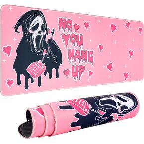 Large Gaming Mouse Pad 31.5 x 11.8in Desk Mat for Office Mousepad Anti-Skid Rubber Base Soft Comfortable and Durable Desk Pad (Pink)