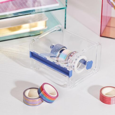 Erin Condren Essentials Washi Tape Dispenser | Desk Supply and Tape Dispenser, Art Tools, and More | Stackable Tape Dispenser with Teeth in 4" L x 3.6" W x 2.63" H in Saudi Arabia