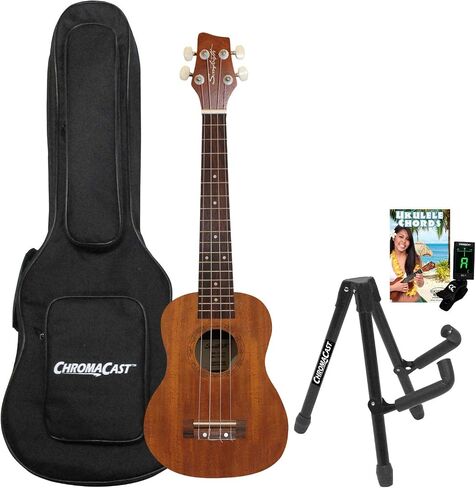 Sawtooth ST-UKE-MT-KIT-1 Mahogany Tenor Ukulele with Quick Start Guide, Natural Satin in Saudi Arabia