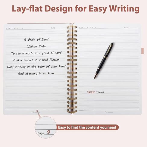 GuanQiao Spiral Notebook,8.5 x 11 College Ruled Notebooks for Work/Note Taking, Leather Hardcover Writing Journal for Women/Men,300 Pages A4 Lined Meeting Notebook for School Office,Green in Saudi Arabia