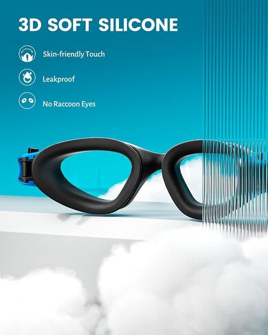 YAKAON A1 Swimming Goggles, Wide View Swim Goggles Anti-Fog for Men Women Adult in Saudi Arabia