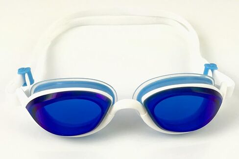نظارات السباحة على شكل ثعبان وخنزير باسيليسك، مريحة ومناسبة للبالغين من الرجال والنساء والشباب والأطفال (الأزرق والأبيض، عدسات زرقاء) in Kuwait