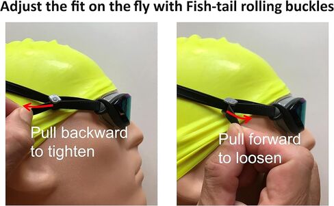 نظارات السباحة على شكل ثعبان وخنزير باسيليسك، مريحة ومناسبة للبالغين من الرجال والنساء والشباب والأطفال (الأزرق والأبيض، عدسات زرقاء) in Kuwait