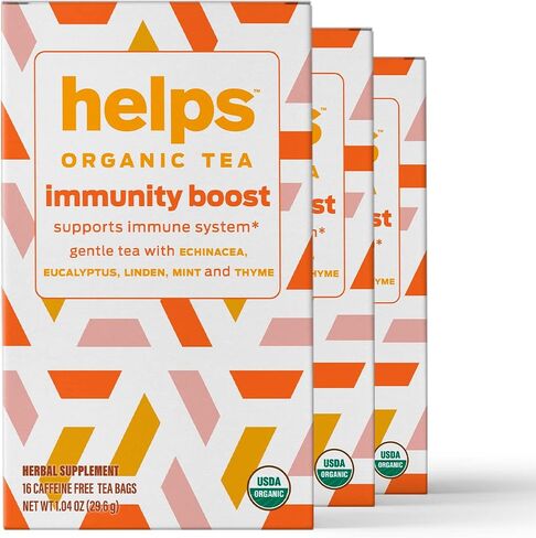 HELPS TEAS | Helps Breathe Well Tea | Organic herbal Tea blended with Eucalyptus, Thyme, Tila and Mint that clear your sinuses and strengthening your inmune system | 16 Tea Bags | in Saudi Arabia