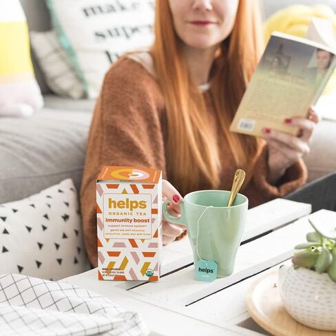 HELPS TEAS | Helps Breathe Well Tea | Organic herbal Tea blended with Eucalyptus, Thyme, Tila and Mint that clear your sinuses and strengthening your inmune system | 16 Tea Bags | in Saudi Arabia