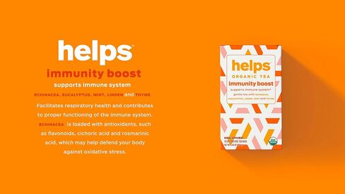 HELPS TEAS | Helps Breathe Well Tea | Organic herbal Tea blended with Eucalyptus, Thyme, Tila and Mint that clear your sinuses and strengthening your inmune system | 16 Tea Bags | in Saudi Arabia