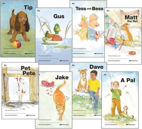 Animal Friends Books 1-8 - Abeka K4 4 Year Old Kindergarten Phonics Reading Program Student Reader in Saudi Arabia