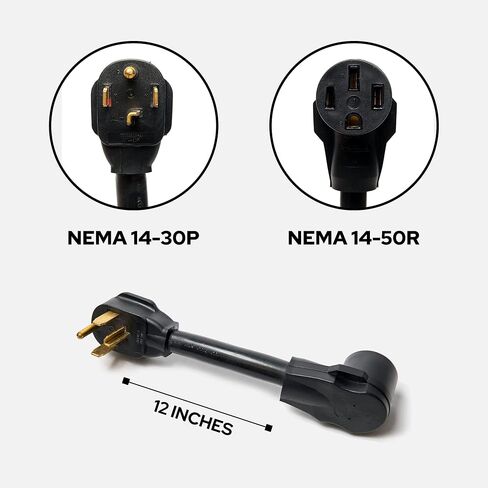 NeoCharge NEMA 10-30P to 14-50R Heavy Duty EV Charger Adapter Cord - 30 AMP Dryer to 50 AMP EV Conversion Adapter - Level 2 Charging in Saudi Arabia