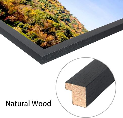 إطارات صور مقاس 9.5x13 من الخشب الصلب مقاس 9.5x13 بوصة إطار ملصق للجدار مقاس 9.5x13 بوصة إطارات صور عائلية باللون الأسود (HB9513) in Kuwait