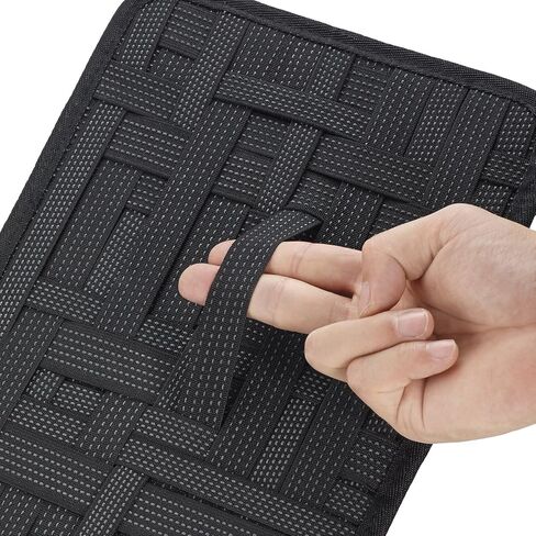 منظم إلكترونيات، حقيبة تنظيم إدارة معدات السفر JOTO لملحقات الإلكترونيات، أدوات القرص الصلب، بطاقة الذاكرة، كابلات محرك فلاش، شاحن مستحضرات التجميل، مجموعة العناية الشخصية - صغير (أسود) in Kuwait