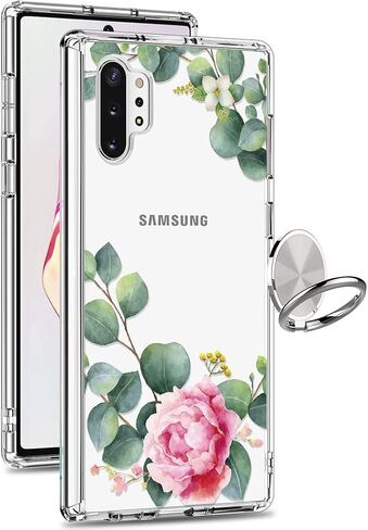حافظة GiiKa Galaxy Note 10 Plus، حافظة خلفية صلبة واقية من البولي كربونات شديدة التحمل مضادة للصدمات للفتيات مع غطاء ممتص للصدمات من مادة TPU لهاتف Samsung Galaxy Note 10+ Pro 5G، زهور صغيرة in Saudi Arabia