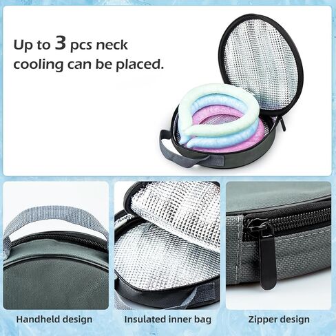 Neck Cooling Tube with Cold Insulated Bag, Reusable Wearable Cooling Neck Ring for Summer Heat Outdoor Indoor Cooling (Black) in Saudi Arabia
