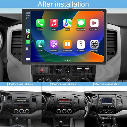 راديو ستيريو للسيارة لسيارة Toyota Tacoma 2007-2013 مع Carplay & Android Auto 13.1 بوصة Android 13.0 راديو GPS للملاحة مرآة Link RDS WiFi مع كاميرا احتياطية AHD in Saudi Arabia