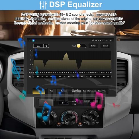 راديو ستيريو للسيارة لسيارة Toyota Tacoma 2007-2013 مع Carplay & Android Auto 13.1 بوصة Android 13.0 راديو GPS للملاحة مرآة Link RDS WiFi مع كاميرا احتياطية AHD in Saudi Arabia