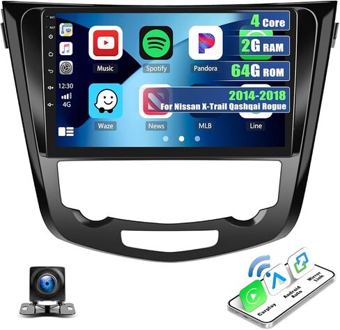 2+64G Android 13 Car Stereo for Nissan X-Trail Qashqai Rogue 2014-2018 with Apple Carplay Android Auto,10.1'' Touchscreen Car Radio with Mirror Link,WiFi/GPS,Bluetooth,FM/RDS,SWC+AHD Rear Camera in Saudi Arabia